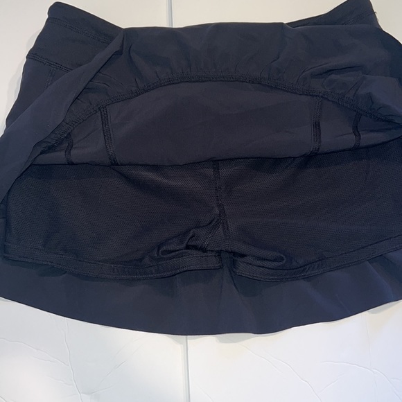 Athlete tennis skirt 8 black reflective shorts mini elastic waist pockets - Picture 13 of 14